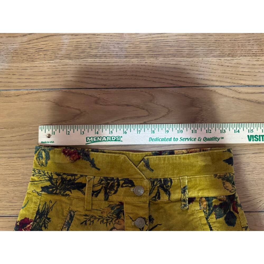 Anthropologie Pilcro Women’s Corduroy Mini Skirt Floral Size 2 Cottagecore City - Picture 7 of 14